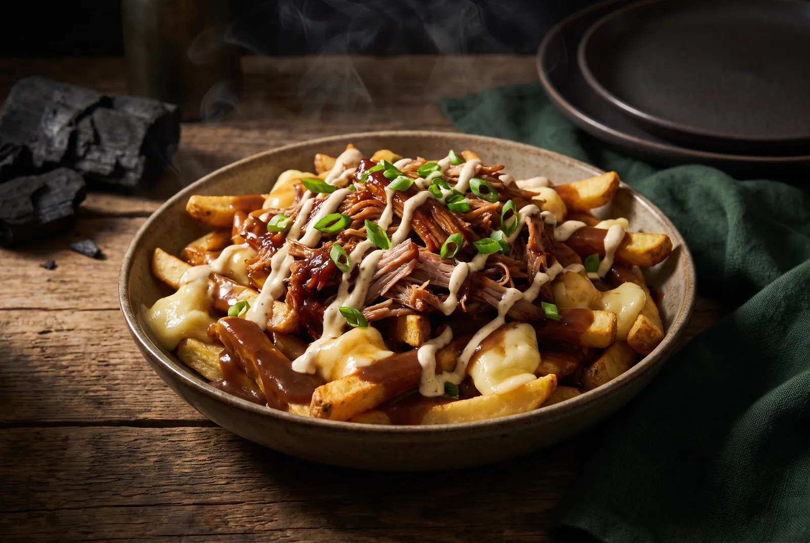 Smoky BBQ Pulled Pork Poutine